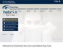 Tablet Screenshot of colchestereyecare.net